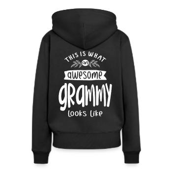 Das ist ein großartiger Grammy - Oma - Frauen Premium Bio Hoodie - Schwarz - Hinten - Julia (174cm)