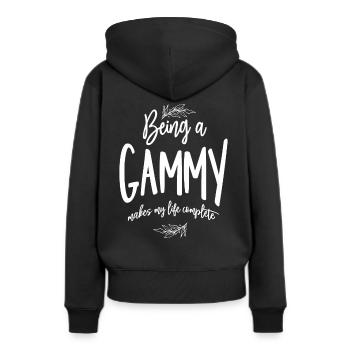 Womens Being a Gammy Makes My Life Complete - Women’s Premium Organic Hoodie - black - Back - Julia (174cm)