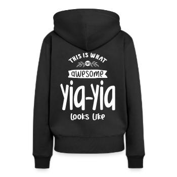 This is What an Awesome Yia-Yia - Women’s Premium Organic Hoodie - black - Back - Julia (174cm)