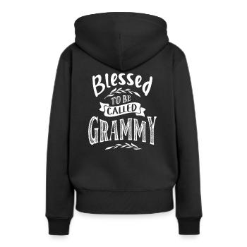 B To Be Called Grammy - Women’s Premium Organic Hoodie - black - Back - Julia (174cm)