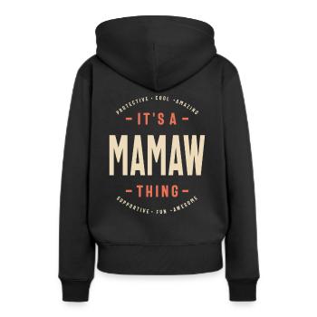 Mamaw's Got Jokes - Design für Mütter und Omas - Frauen Premium Bio Hoodie - Schwarz - Hinten - Julia (174cm)