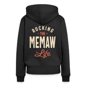 Rocking the Memaw Life - Design pour mamans Grand-mère - Sweat à capuche Premium bio Femme - noir - Dos - Julia (174cm)