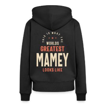 World's Greatest Mamey - Design for Moms Grandma - Women’s Premium Organic Hoodie - black - Back - Julia (174cm)