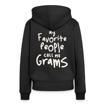 My Favorite People Call Me Grams Funny Grandma - Women’s Premium Organic Hoodie - black - Back - Julia (174cm)