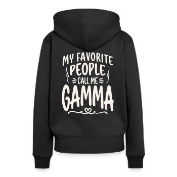 My Favorite People Call Me Gamma Funny Grandma - Women’s Premium Organic Hoodie - black - Back - Julia (174cm)