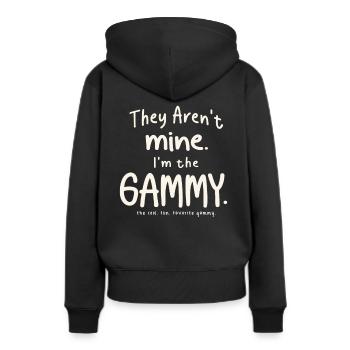 Ils ne sont pas les miens. Je suis le Gammy - Sweat à capuche Premium bio Femme - noir - Dos - Julia (174cm)
