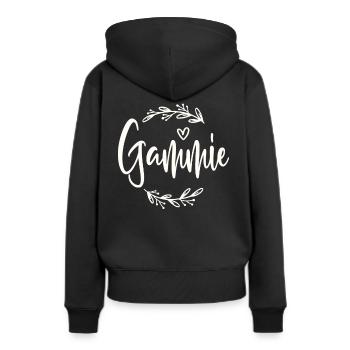 Amour Gammie Drôle Grand-mère - Sweat à capuche Premium bio Femme - noir - Dos - Julia (174cm)