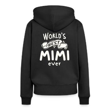 World's Best Mimi Ever Funny Grandma - Women’s Premium Organic Hoodie - black - Back - Julia (174cm)