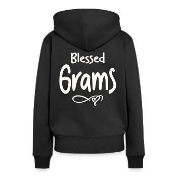 Bless Grams Funny Grandma Christmas - Women’s Premium Organic Hoodie - black - Back - Julia (174cm)