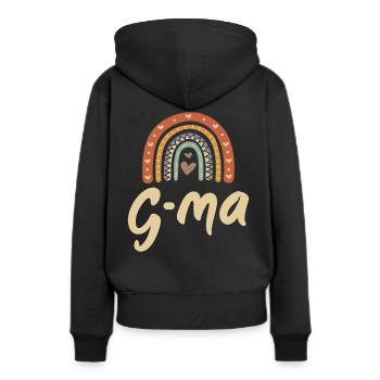 G-Ma Rainbow Funny Grandma Christmas - Women’s Premium Organic Hoodie - black - Back - Julia (174cm)