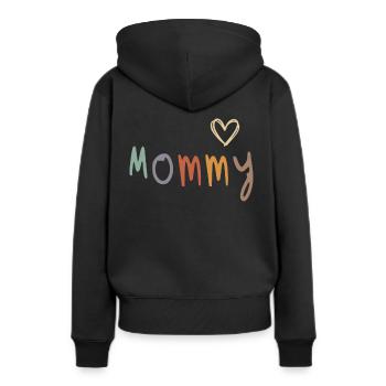 Love Mommy Heart Funny Mother Christmas - Women’s Premium Organic Hoodie - black - Back - Julia (174cm)
