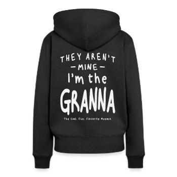 Ils ne sont pas à moi Je suis la grand-mère drôle - Sweat à capuche Premium bio Femme - noir - Dos - Julia (174cm)