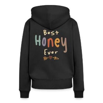 Best Honey Ever Funny Grandma - Women’s Premium Organic Hoodie - black - Back - Julia (174cm)