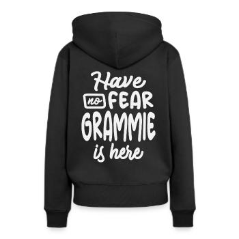 Have No Fear Grammie is Here Cool Gifts Grammie - Women’s Premium Organic Hoodie - black - Back - Julia (174cm)