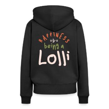 Happiness is Being a Lolli - Mother's Day - Women’s Premium Organic Hoodie - black - Back - Julia (174cm)