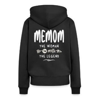 Memom The Woman Myth Legend - Mother's Day - Women’s Premium Organic Hoodie - black - Back - Julia (174cm)