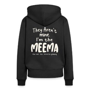 Sie sind nicht meins. Ich bin die Meema - Muttertag - Frauen Premium Bio Hoodie - Schwarz - Hinten - Julia (174cm)