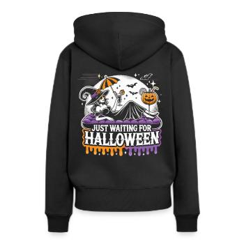 Temps mort magique : la sorcière frissonne - Sweat à capuche Premium bio Femme - noir - Dos - Julia (174cm)