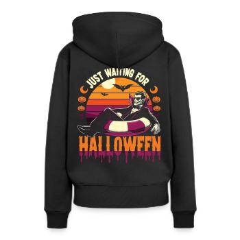 Vampire de vacances attendant Halloween - Sweat à capuche Premium bio Femme - noir - Dos - Julia (174cm)
