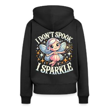 Halloween Fairy Shirt - I don't Spook, I Sparkle - Women’s Premium Organic Hoodie - black - Back - Julia (174cm)