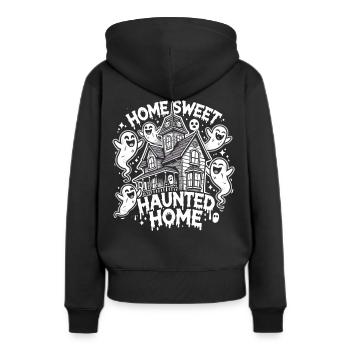 Maison hantée effrayante d’Halloween - Sweat à capuche Premium bio Femme - noir - Dos - Julia (174cm)
