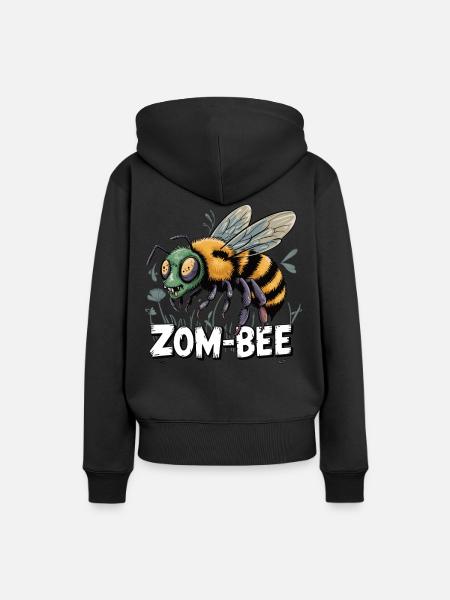 Zom-Bee – Lustiges Halloween Design - Frauen Premium Bio Hoodie - Schwarz