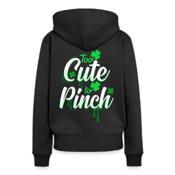 St. Patrick's Day - Frauen Premium Bio Hoodie - Schwarz - Hinten - Julia (174cm)