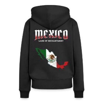 Mexiko - Frauen Premium Bio Hoodie - Schwarz - Hinten - Julia (174cm)