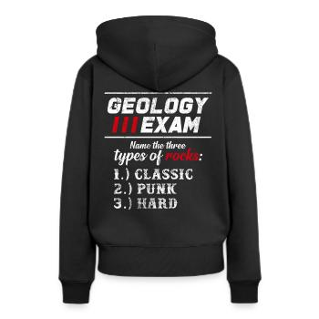 Trois types de rock classique Punk Hard Idée cadeau - Sweat à capuche Premium bio Femme - noir - Dos - Julia (174cm)