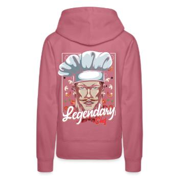 chef - Sweat à capuche Premium bio Femme - mauve - Dos - Isabella (175cm)