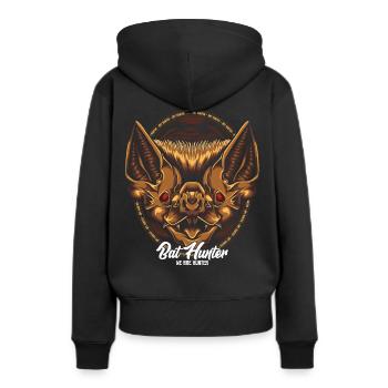 Chauve-souris - Sweat à capuche Premium bio Femme - noir - Dos - Julia (174cm)