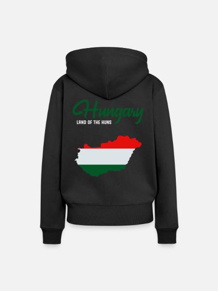 Ungarn - Frauen Premium Bio Hoodie - Schwarz