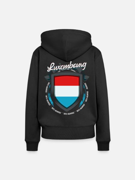 Luxemburg - Frauen Premium Bio Hoodie - Schwarz