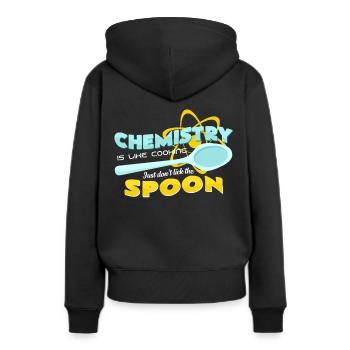 chimiste - Sweat à capuche Premium bio Femme - noir - Dos - Julia (174cm)