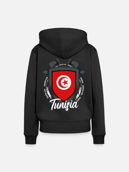 Tunesien - Frauen Premium Bio Hoodie - Schwarz