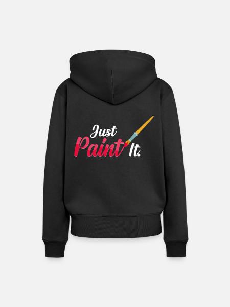 Malerei - Frauen Premium Bio Hoodie - Schwarz