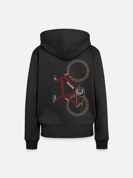 Fahrrad - Frauen Premium Bio Hoodie - Schwarz