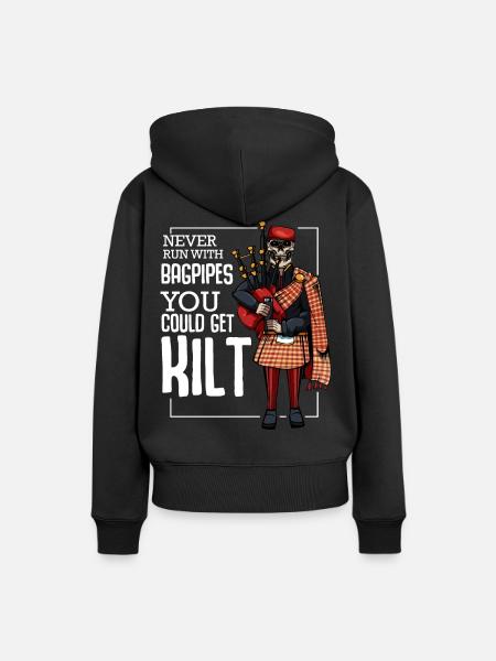 Dudelsack - Frauen Premium Bio Hoodie - Schwarz