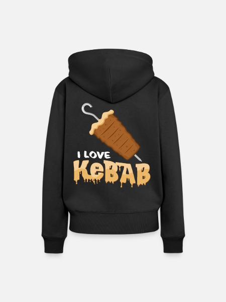 Kebab - Frauen Premium Bio Hoodie - Schwarz