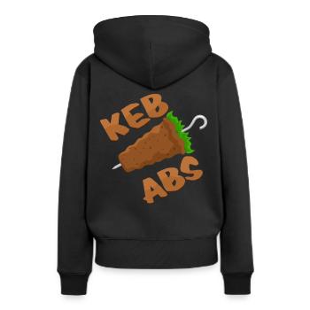 kebab - Sweat à capuche Premium bio Femme - noir - Dos - Julia (174cm)