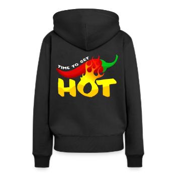 chili - Sweat à capuche Premium bio Femme - noir - Dos - Julia (174cm)