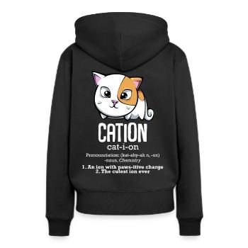 chimiste - Sweat à capuche Premium bio Femme - noir - Dos - Julia (174cm)