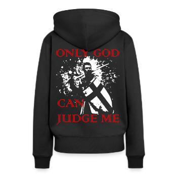 2reborn Kreuzritter Templer Crossknight knight - Frauen Premium Bio Hoodie - Schwarz - Hinten - Julia (174cm)