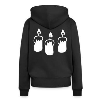 bougies - Sweat à capuche Premium bio Femme - noir - Dos - Julia (174cm)