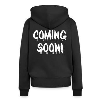 À venir bientôt! - Sweat à capuche Premium bio Femme - noir - Dos - Julia (174cm)