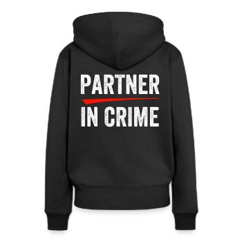 Partenaire dans le crime - Sweat à capuche Premium bio Femme - noir - Dos - Julia (174cm)