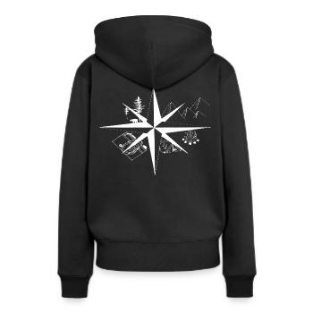 Adventure Compass - Women’s Premium Organic Hoodie - black - Back - Julia (174cm)