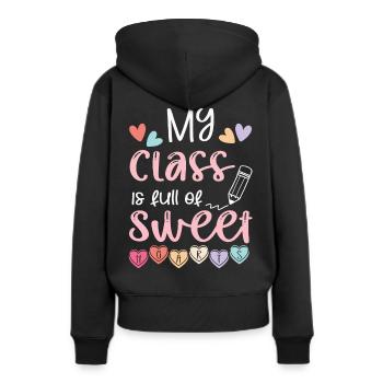 Teacher Gift - Women’s Premium Organic Hoodie - black - Back - Julia (174cm)