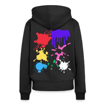 Taches - Sweat à capuche Premium bio Femme - noir - Dos - Julia (174cm)