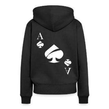 Ace of Spades - Women’s Premium Organic Hoodie - black - Back - Julia (174cm)